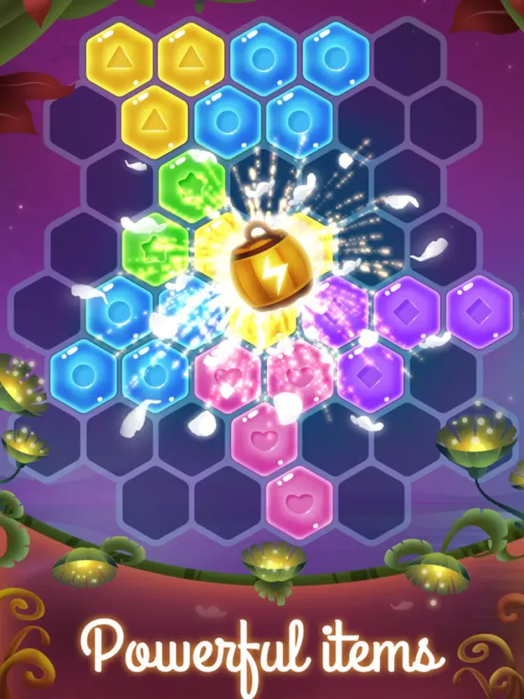 Flower Secret - Hexagon Block Puzzle iPad  سکرین شاٹس