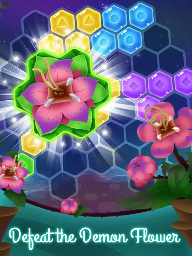 Flower Secret - Hexagon Block Puzzle iPad  سکرین شاٹس