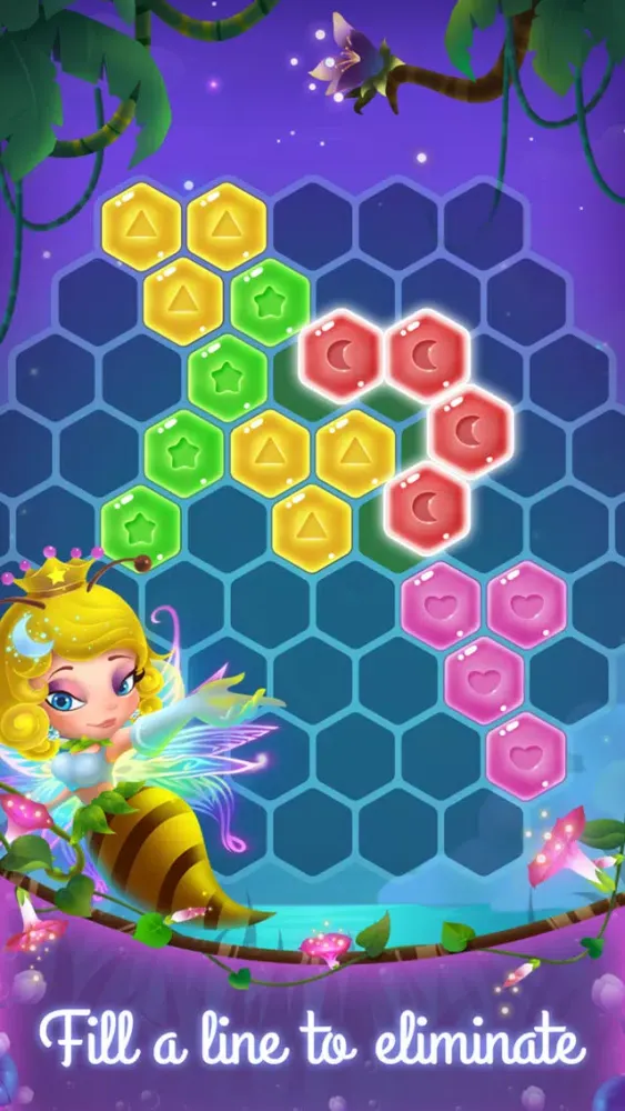 Flower Secret - Hexagon Block Puzzle سکرین شاٹس