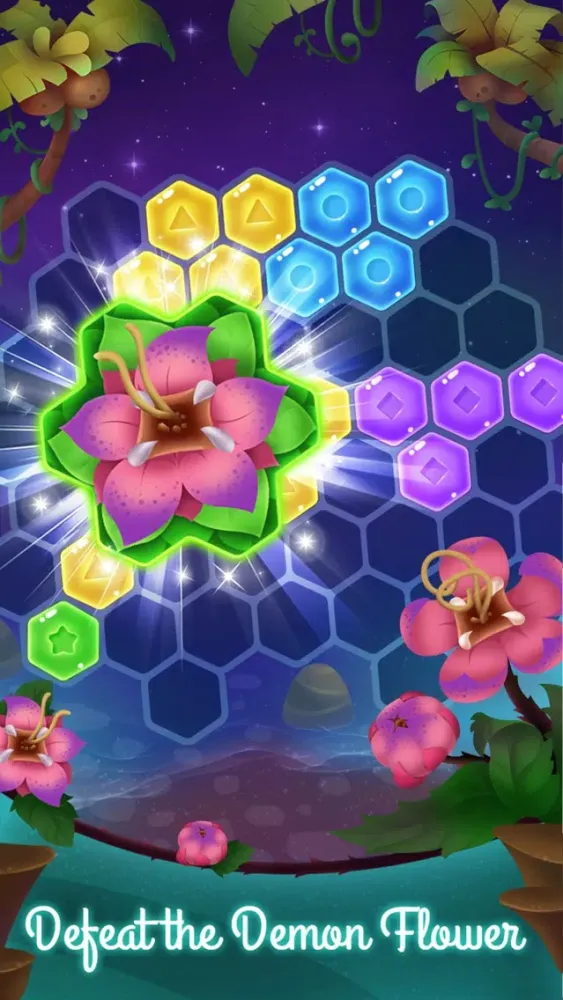 Flower Secret - Hexagon Block Puzzle سکرین شاٹس