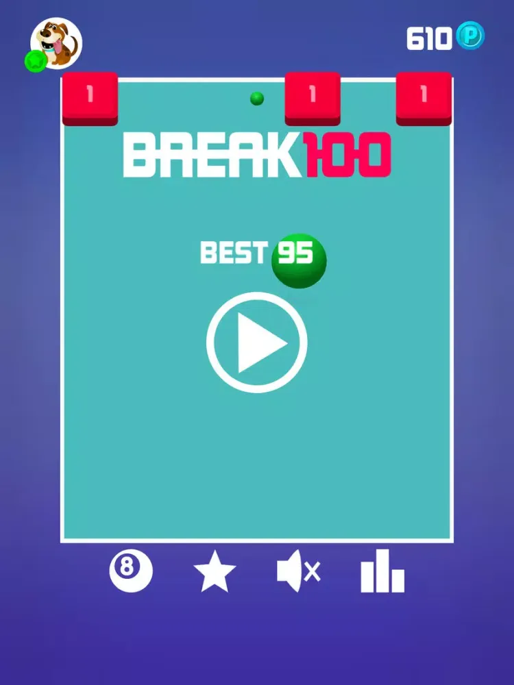 Capturas de tela do Break 100 iPad 