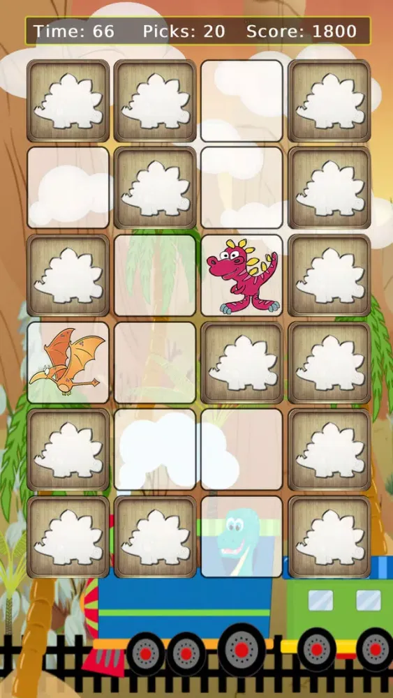 Tangkapan skrin Dino Train Match Up Game