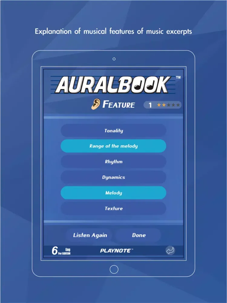Скриншоты AURALBOOK for ABRSM Grade 6 HD iPad 