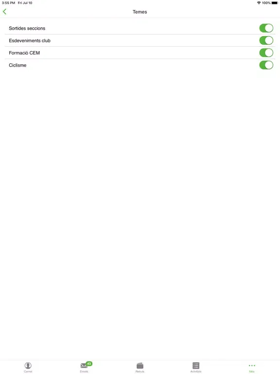 Club d'Esports de Muntanya iPad  스크린샷