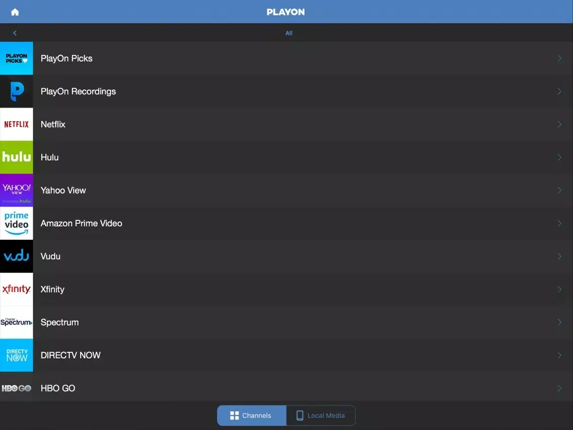 PlayOn Mobile iPad  स्क्रीनशॉट