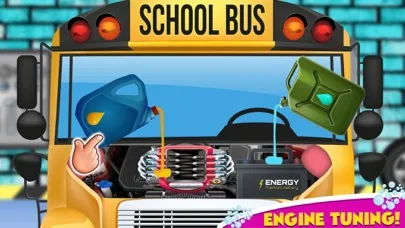 ภาพหน้าจอของ School Bus Auto Workshop Game