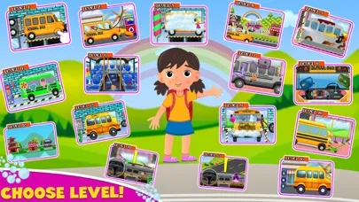 ภาพหน้าจอของ School Bus Auto Workshop Game