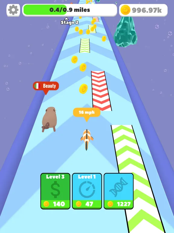 ภาพหน้าจอของ Idle Swim: Speed Evolution 3D iPad 