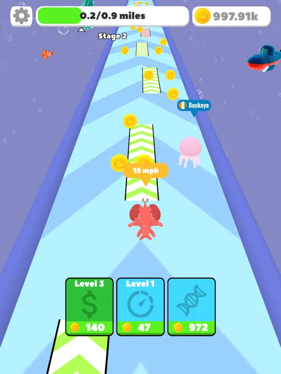 ภาพหน้าจอของ Idle Swim: Speed Evolution 3D iPad 