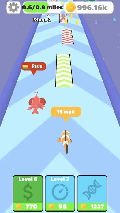 ภาพหน้าจอของ Idle Swim: Speed Evolution 3D