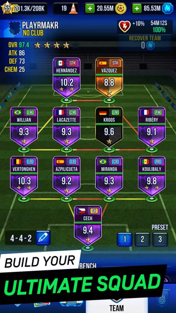Ảnh chụp màn hình của Total Soccer: Road to Glory