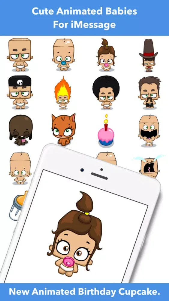 Captures d'écran de Blockhead Babies - Animated Stickers