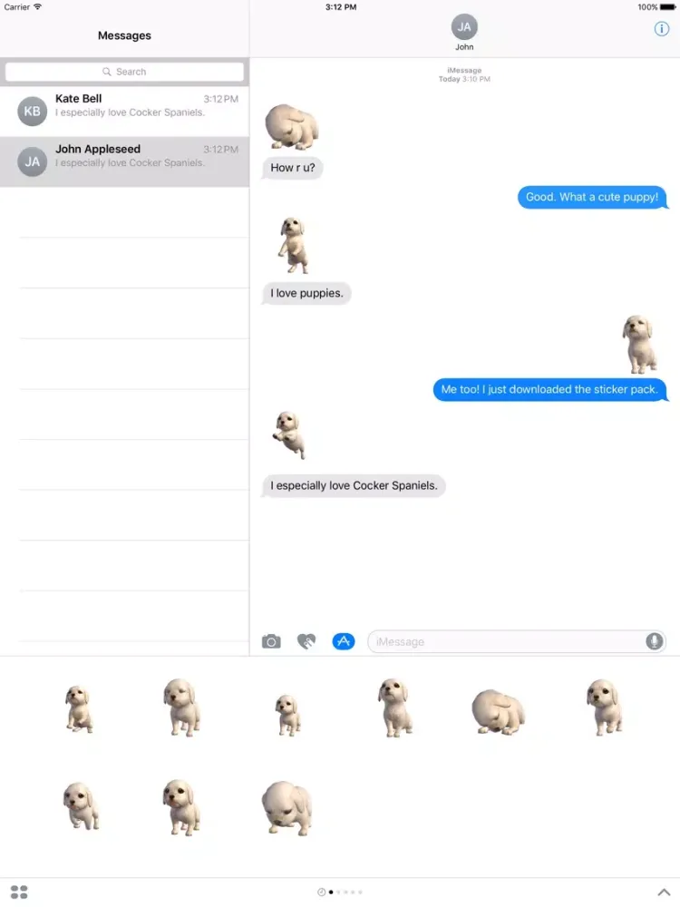 صور Cocker Spaniel - Animated Stickers iPad 