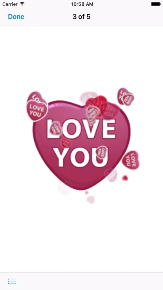 Tangkapan skrin Hearts - Animated Stickers