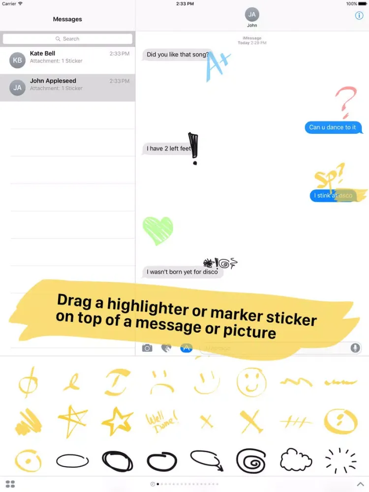 Highlighter And Marker - Ultimate Sticker Pack iPad  스크린샷