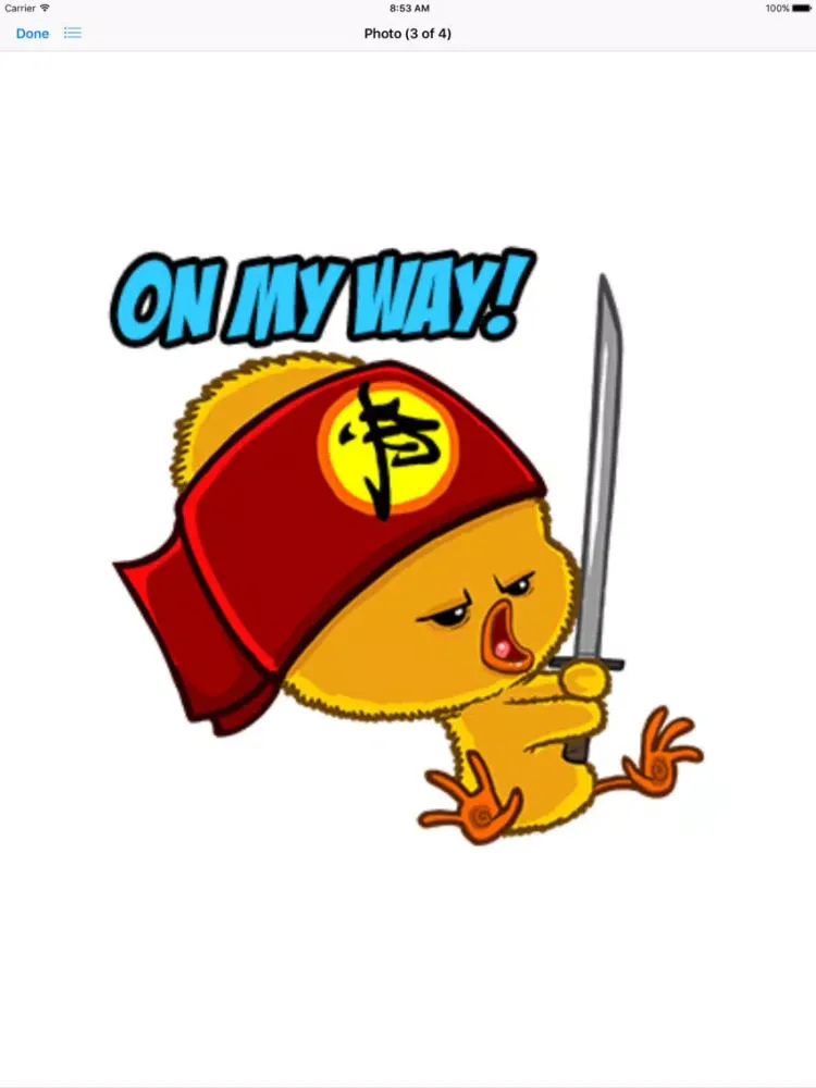 Скриншоты Stickers - Kung Fruit Chickens iPad 