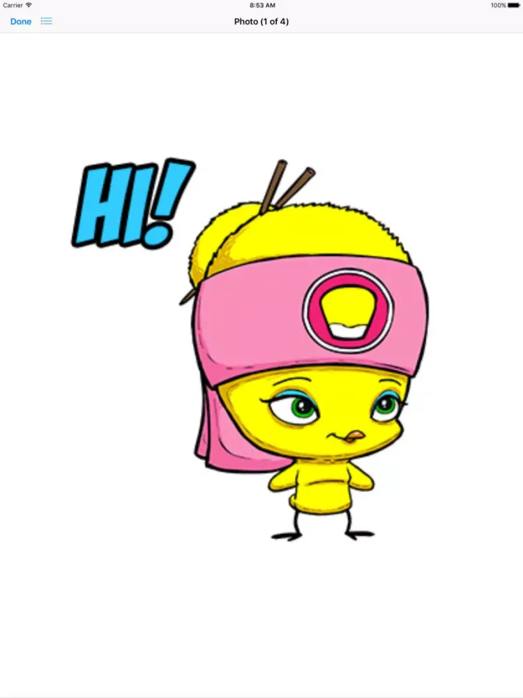 Скриншоты Stickers - Kung Fruit Chickens iPad 