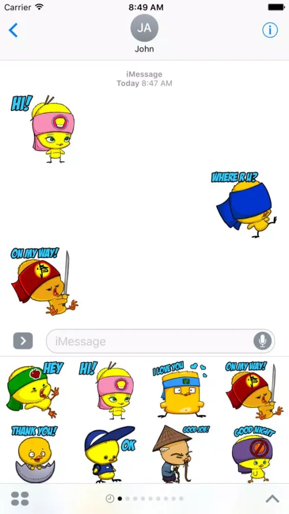 Скриншоты Stickers - Kung Fruit Chickens