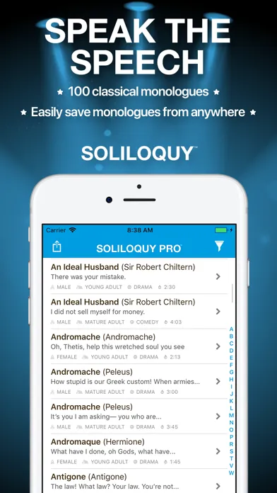 Soliloquy: Classic Monologues スクリーンショット