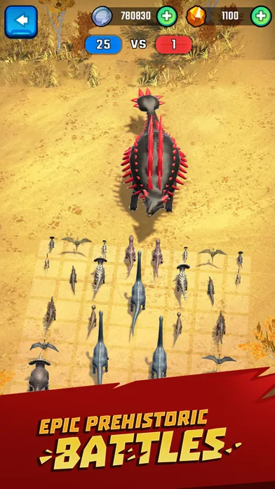 Captures d'écran de Jurassic Warfare: Dino Battle