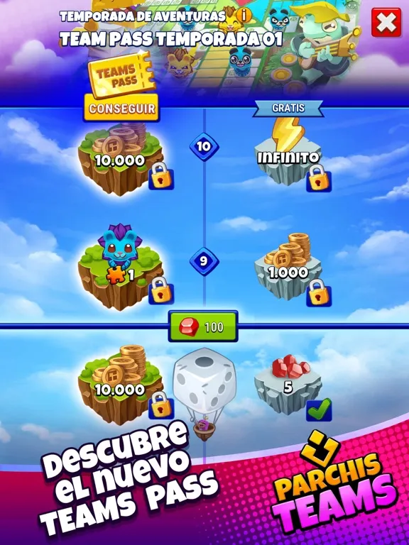 Capturas de tela do Parchis TEAMS board games iPad 
