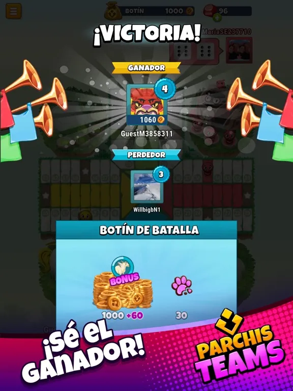 Capturas de tela do Parchis TEAMS board games iPad 