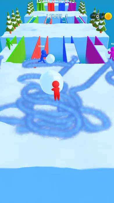 Captures d'écran de Snowball Race: Ice Racing Game