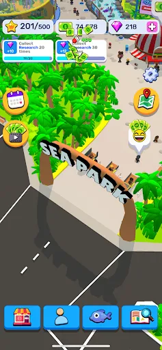 Idle Sea Park - Fish Tank Sim स्क्रीनशॉट