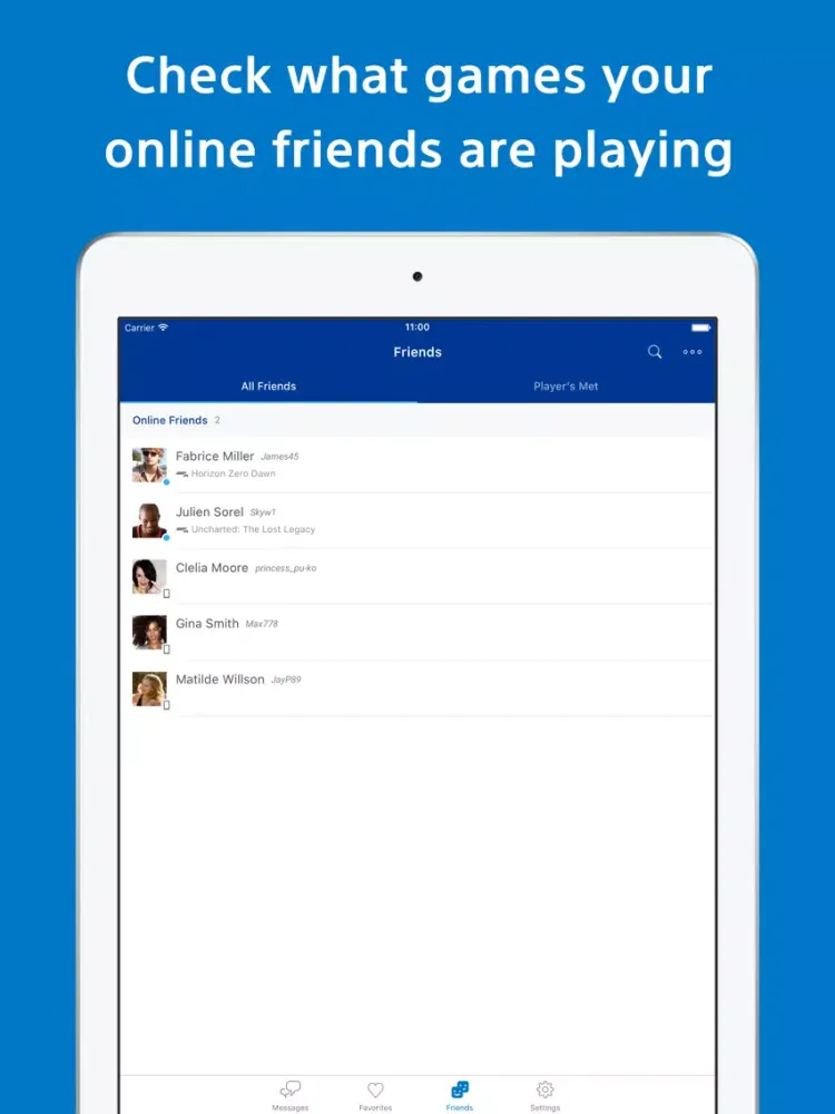 Capturas de pantalla de PlayStation Messages iPad 