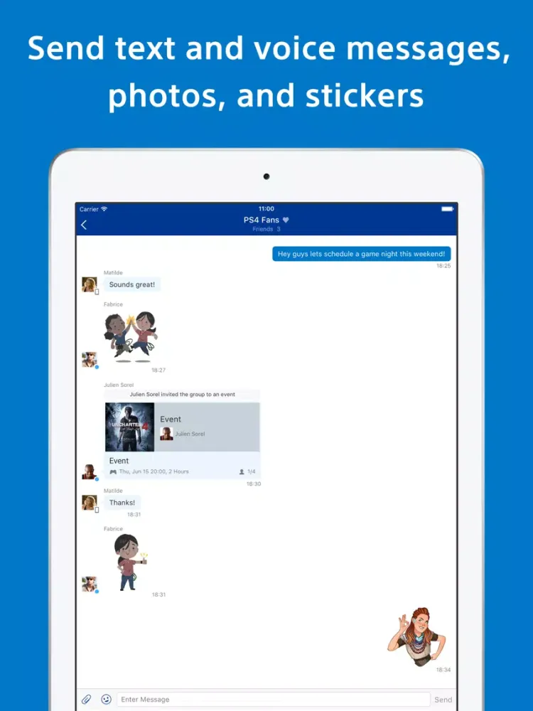 Capturas de pantalla de PlayStation Messages iPad 