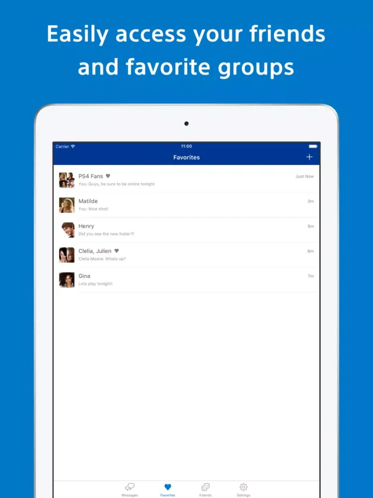 Capturas de pantalla de PlayStation Messages iPad 
