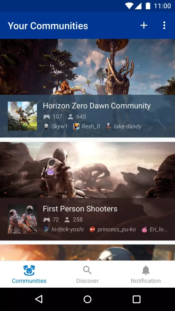 Скриншоты PS Communities