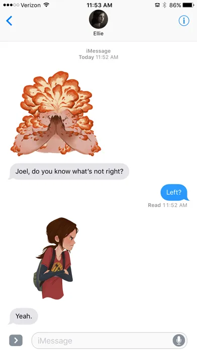 Capturas de pantalla de The Last of Us Stickers