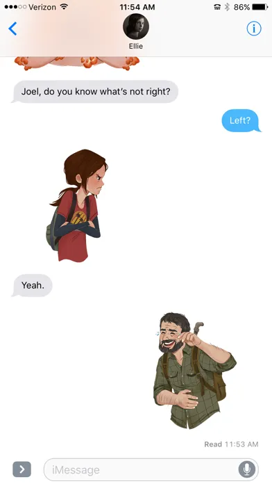 Capturas de pantalla de The Last of Us Stickers