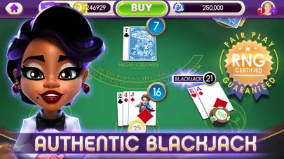 Ảnh chụp màn hình của myVEGAS Blackjack – Casino