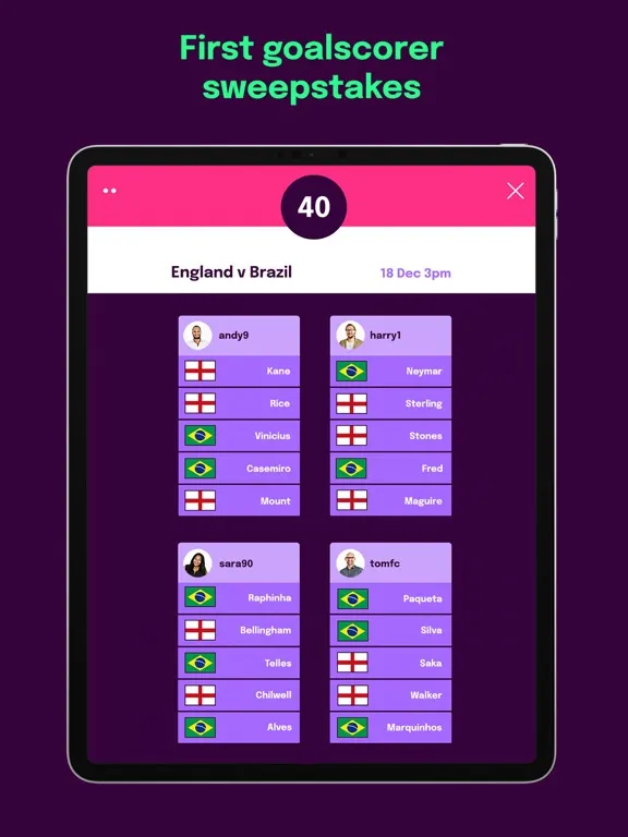صور Sweeper - The Sweepstake App iPad 