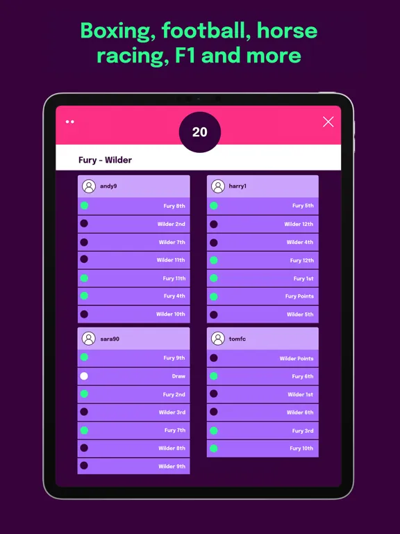 صور Sweeper - The Sweepstake App iPad 