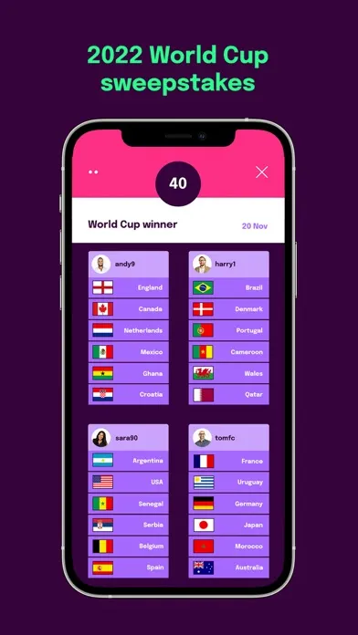 صور Sweeper - The Sweepstake App