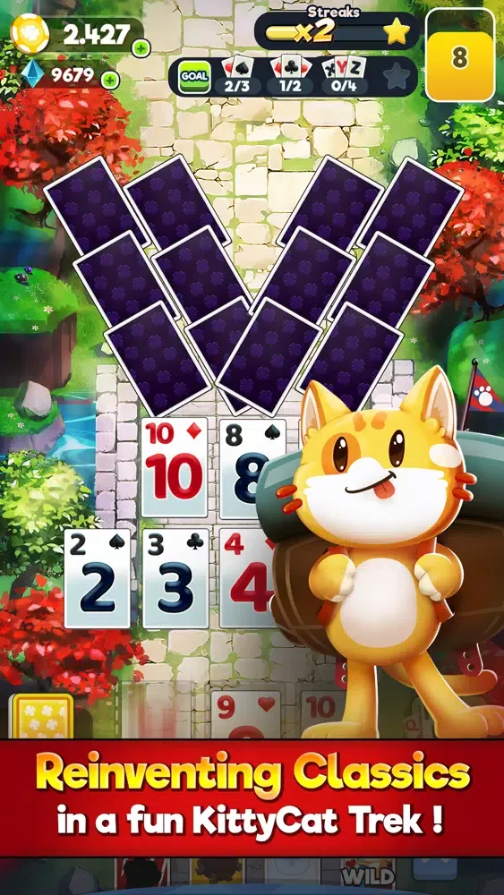 Tangkapan layar Solitaire Tripeaks Spin