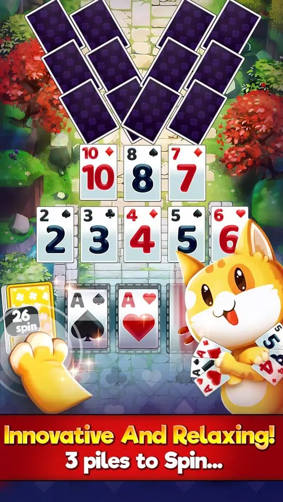 Tangkapan layar Solitaire Tripeaks Spin