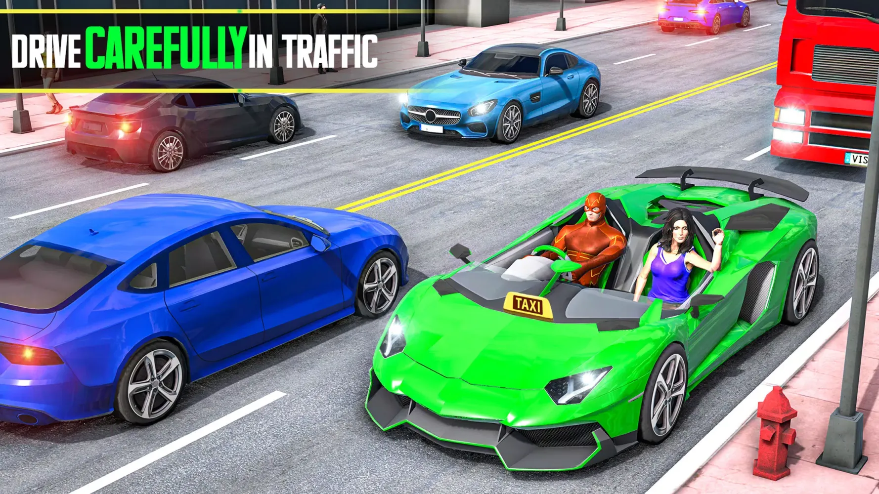 Superhero Car Games Taxi Games應用截圖