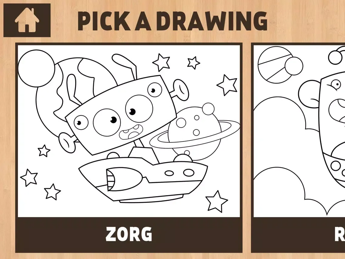 Color It Puzzle It: Aliens Lite iPad 应用截图