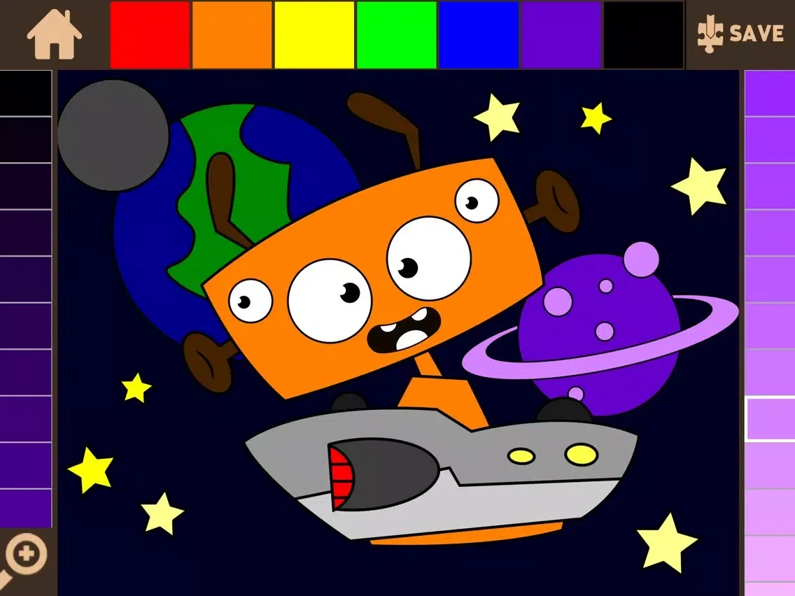 Color It Puzzle It: Aliens Lite iPad 应用截图