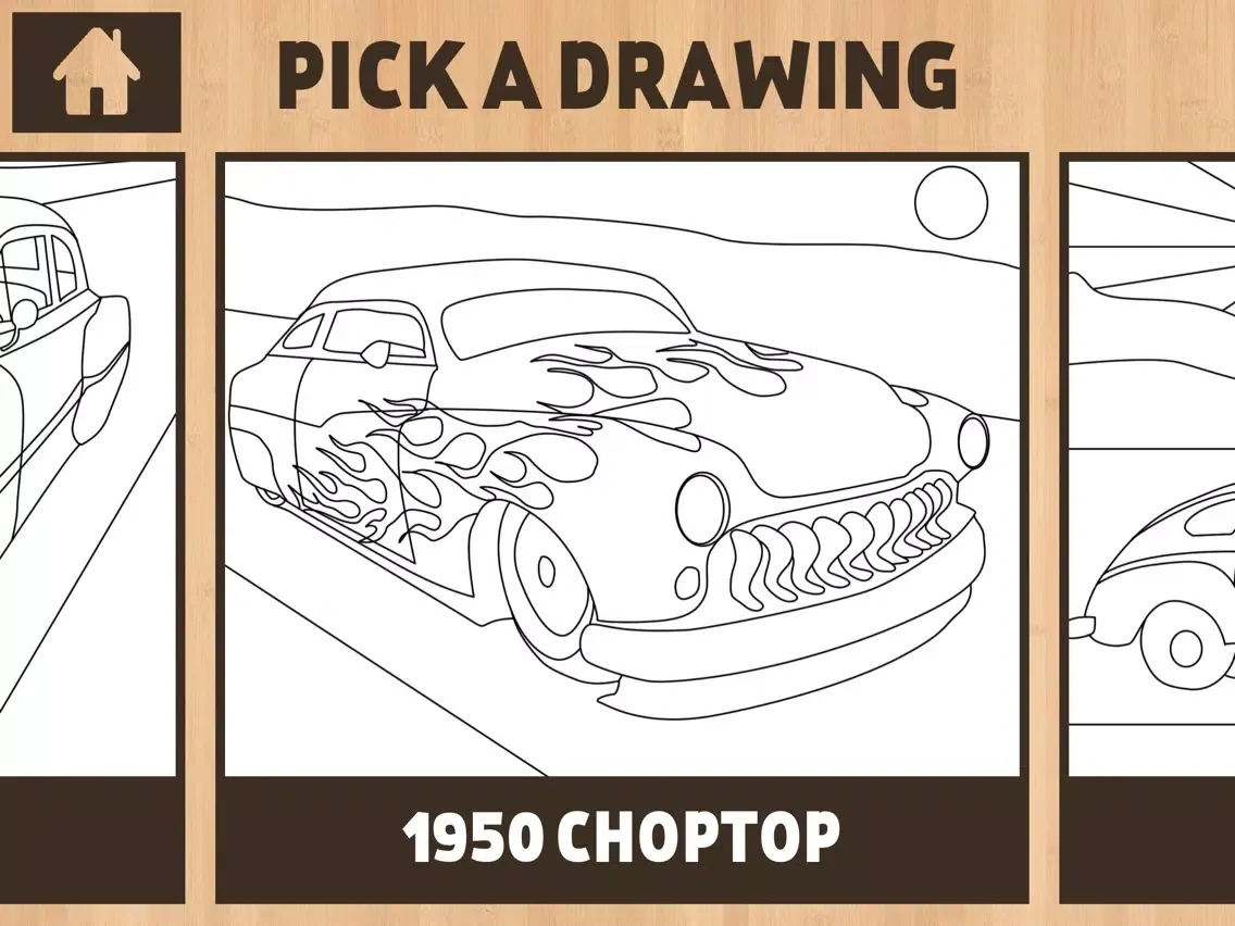 Color It Puzzle It: Hot Rods Lite iPad  Screenshots