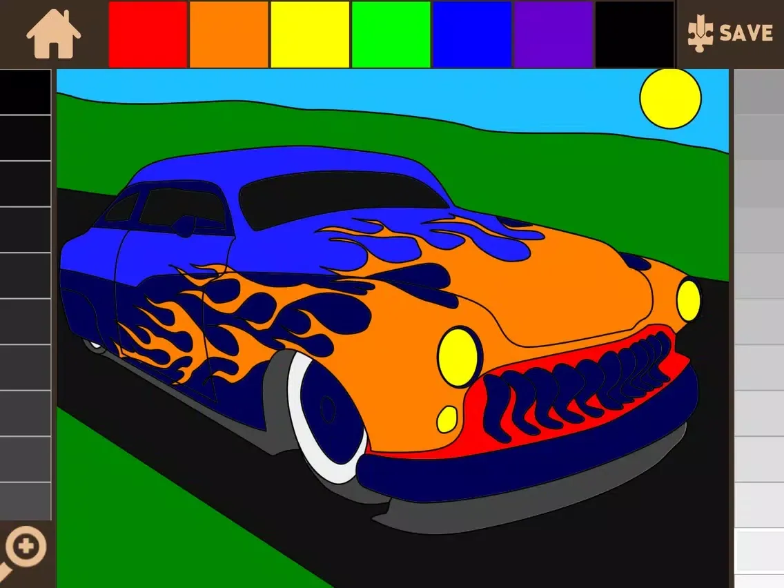 Color It Puzzle It: Hot Rods Lite iPad  Screenshots