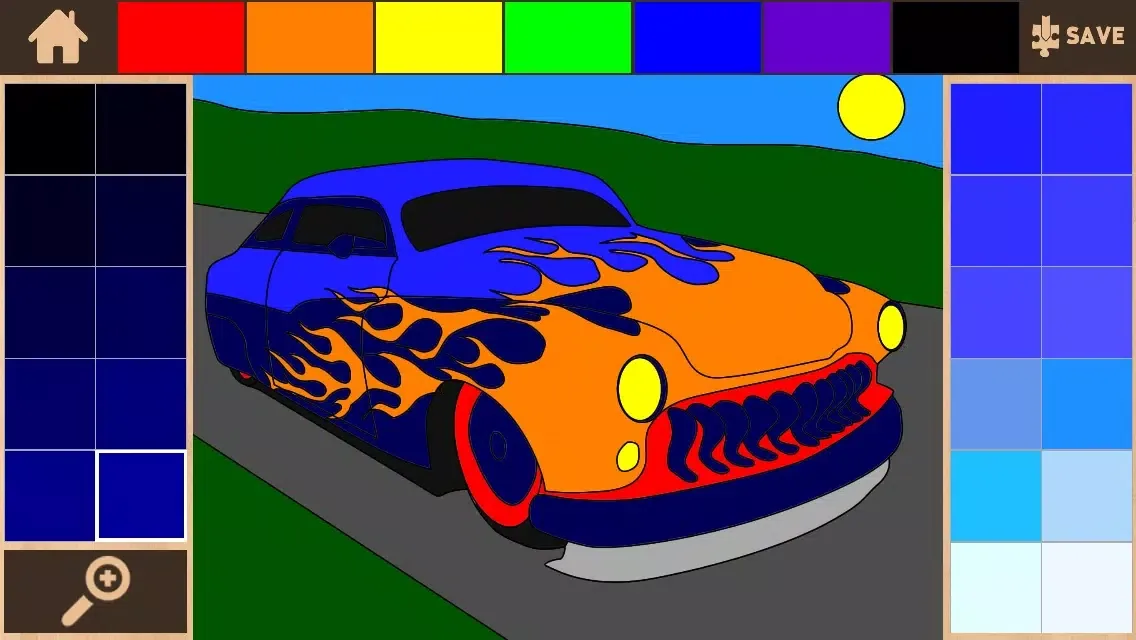 Color It Puzzle It: Hot Rods Lite Screenshots
