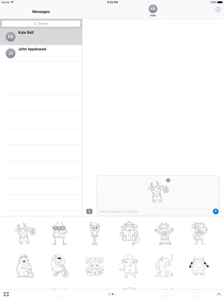 Monster Stickers from Playtend iPad  Screenshots