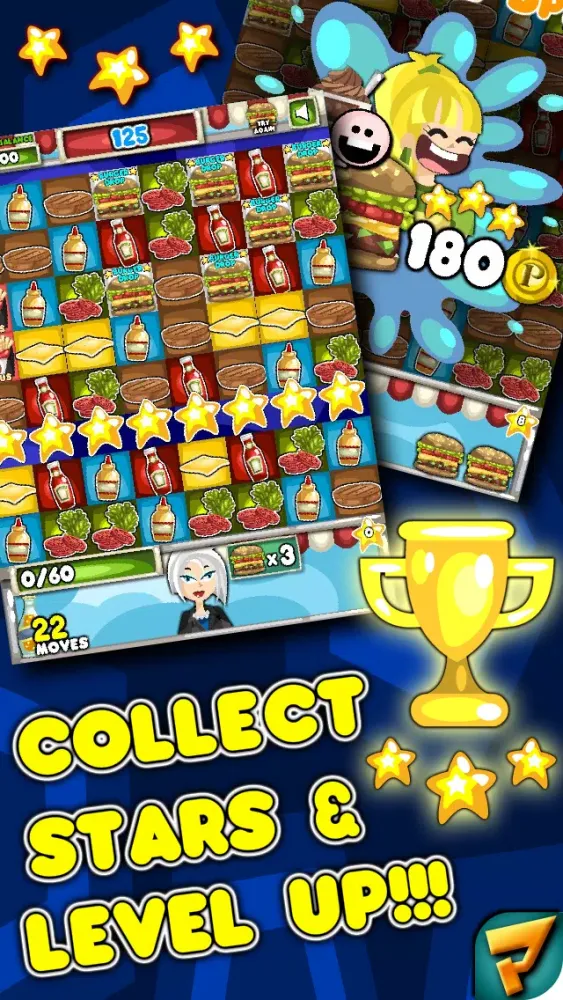 Capturas de tela do Pop N Drop Burger Shop Mania