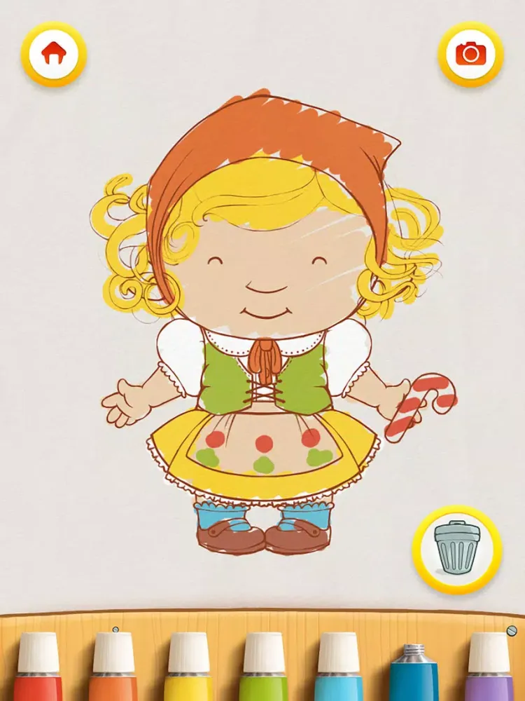Screenshot di Dress Up : Fairy Tales - Fantasy puzzle game & Coloring book for children and babies by Play Toddlers (Free Version) iPad 
