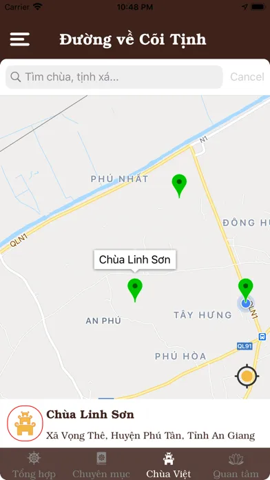 Capturas de tela do Đường về Cõi Tịnh
